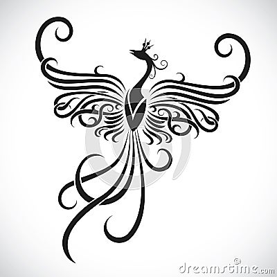 Tribal phoenix tattoo Vector Illustration