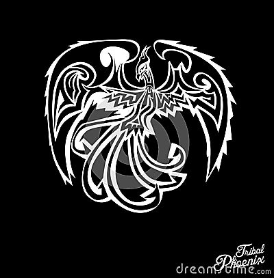 Tribal phoenix Vector Illustration