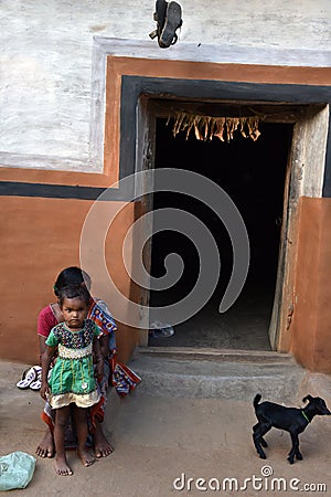 Tribal Poverty in India Editorial Stock Photo