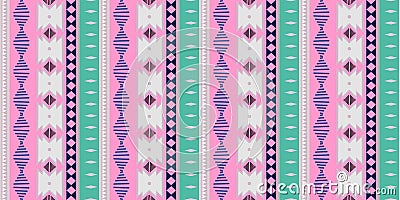 Tribal seamless pattern. African print decorative traditional vintage. Colorful abstract background. Hand drawn vector Vector Illustration