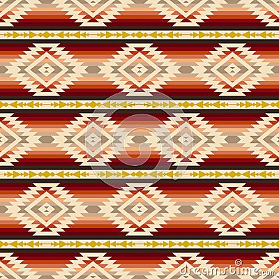 Tribal southwestern native seamless pattern. Vector Illustration