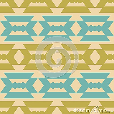 Tribal Southwestern Navajo Folk Seamless Pattern Vector Illustration