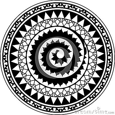 Tribal Tattoo Circular Vector Illustration