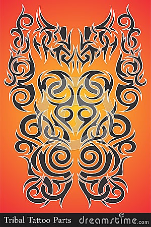 Tribal tattoo parts Vector Illustration