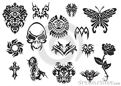 Tribal Tattoo Set 2 Stock Photo