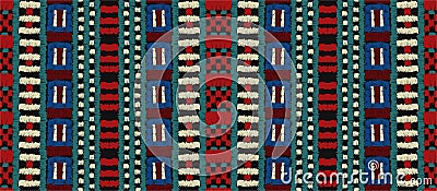 Tribal vector ornament. Seamless African pattern. Ethnic carpet with chevrons. Aztec style. Vector Illustration