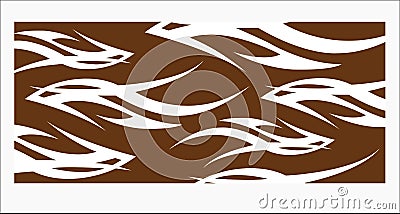 Tribal vector tattoo fire pattern for hand tattoo designs Vector Illustration