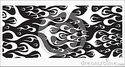 Tribal vector tattoo fire pattern for hand tattoo designs Vector Illustration