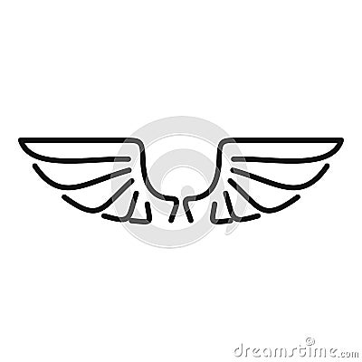 Tribal wings icon, outline style Vector Illustration