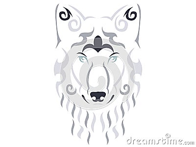 Tribal wolf illustration Vector Illustration