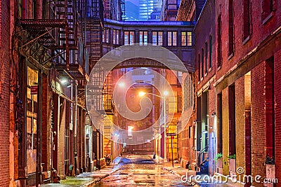 Tribeca Alley in New York Stock Photo