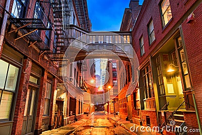 Tribeca Alley in New York Stock Photo