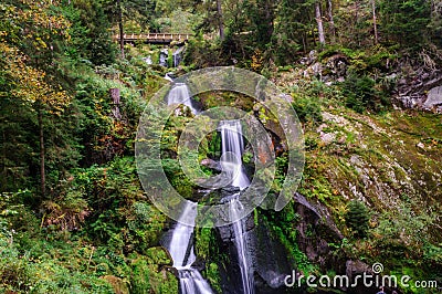 Triberg Waterfalls: The Black Forest`s Secret Destination (Triberg im Schwarzwald, Freiburg, Germany) Stock Photo