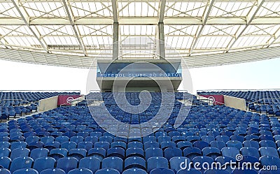 At the tribunes of Estadio do Dragao Editorial Stock Photo