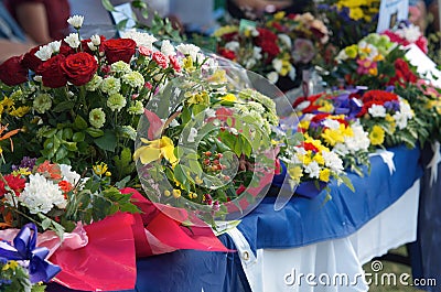 Tribute Flowers Stock Photo