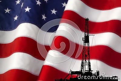 Oil Gas Industry Oilfield Drilling Rig Oil Pump Offshore Technology Background Stock Photo