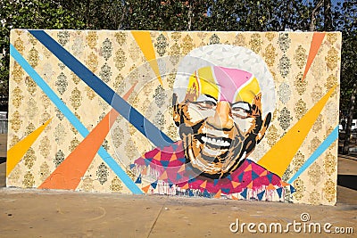 Tribute to Nelson Mandela Editorial Stock Photo