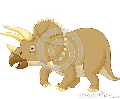 Triceratops cartoon Vector Illustration