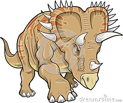 Triceratops Dinosaur Vector Illustration