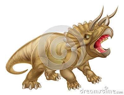 Triceratops Dinosaur Illustration Vector Illustration