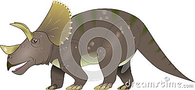 Triceratops dinosaur Cartoon Illustration