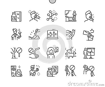 Trichloroacetic acid Well-crafted Pixel Perfect Vector Thin Line Icons Vector Illustration