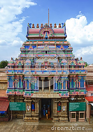 TRICHY, INDIA-14 Aug, 2021: Shri Ranganatha Swami Temple, Srirangam, hinu temple in Trichy, Tamil Nadu, India Editorial Stock Photo