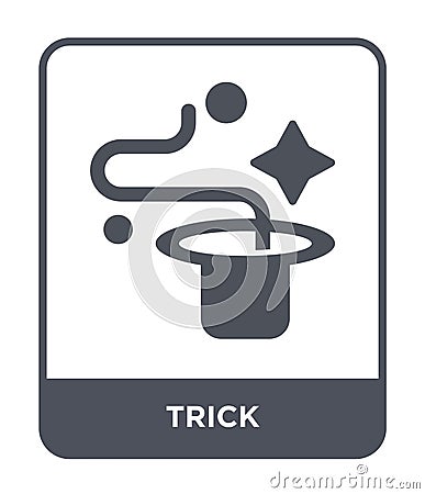 trick icon in trendy design style. trick icon isolated on white background. trick vector icon simple and modern flat symbol for Vector Illustration