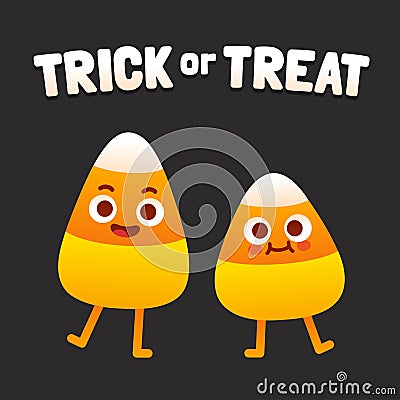 Trick or treat candy corn Vector Illustration