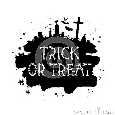 Trick or treat. Happy Halloween Vector Illustration