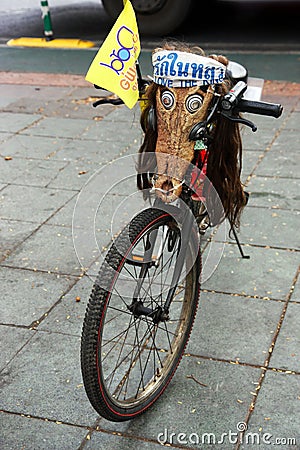 Tricked Out Bike in Bangkok Editorial Stock Photo