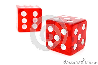 Tricky dice Stock Photo
