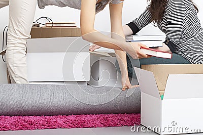 Tricky packing excercise Stock Photo