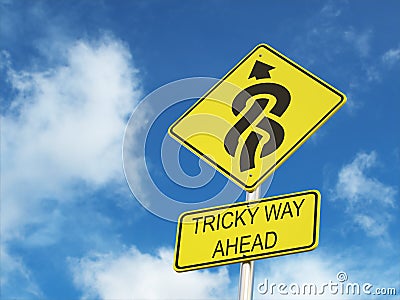 Tricky way ahead Stock Photo