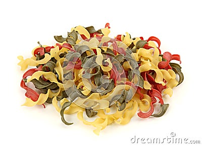 Tricolore pasta Stock Photo