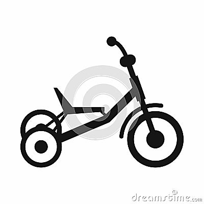 Tricycle icon, simple style Vector Illustration