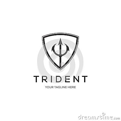 Trident Logo Template vector icon illustration design Vector Illustration