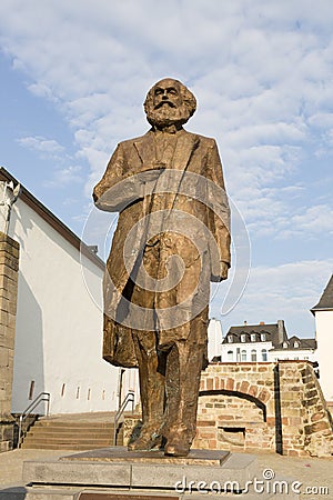 Monument to Karl Marx in the center of Trier Editorial Stock Photo