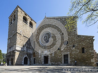 San Giusto cathedral in Trieste Editorial Stock Photo