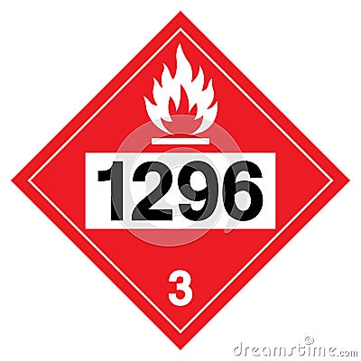 Triethylamine UN1296 Symbol Sign, Vector Illustration, Isolate On White Background, Label .EPS10 Vector Illustration