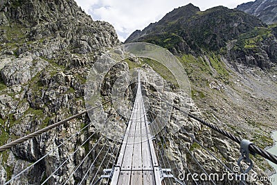 Trift Bridge, Switzerland Stock Photo