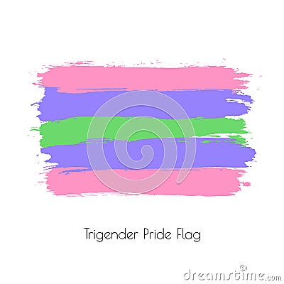 Trigender lgbt vector watercolor flag Vector Illustration