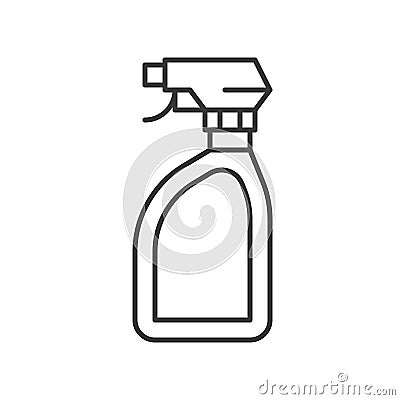 Trigger spray bottle, cleaning service related, outline icon Vector Illustration