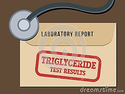 Triglyceride bloodwork medical test results Vector Illustration