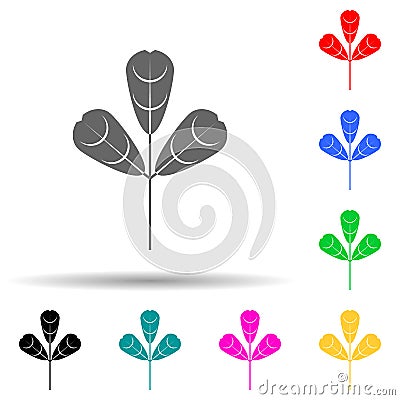trigonella multi color style icon. Simple glyph, flat vector of plants icons for ui and ux, website or mobile application Stock Photo