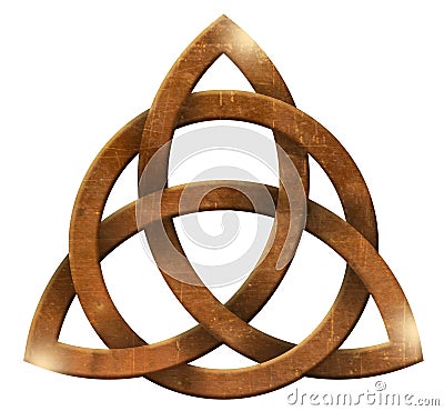 Trigurtas celtic knot sign in middle ages Stock Photo