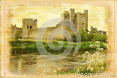 Trim castle. Trim . Ireland Stock Photo