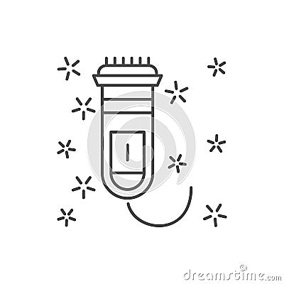 Trimer electric icon. Simple line, outline vector of hygiene icons for ui and ux, website or mobile application on white Stock Photo