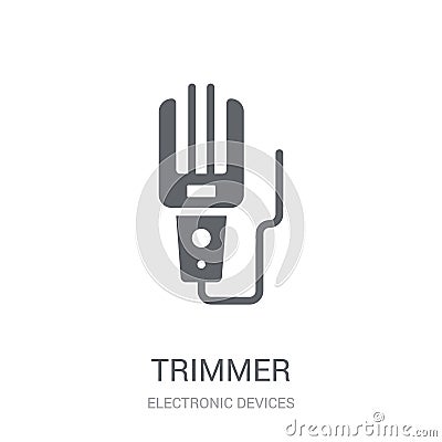 trimmer icon. Trendy trimmer logo concept on white background fr Vector Illustration