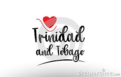 Trinidad and Tobago country text typography logo icon design Vector Illustration